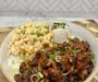 Hawaiian Garlic Butter Steak Bites Plate