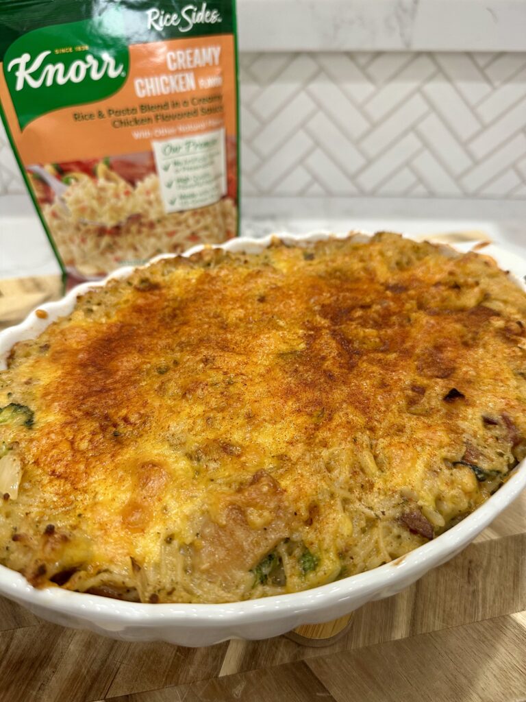 Juju Rice Creamy Garlic Chicken Rice Bake - TheSpicyJuju