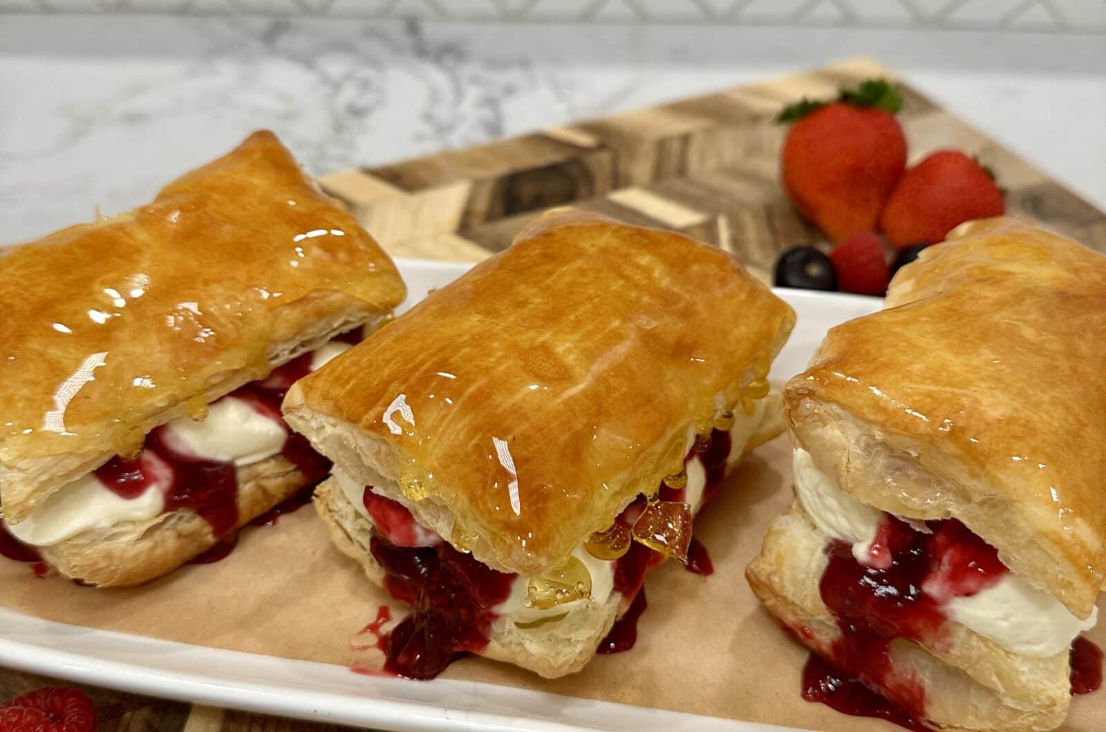 Crème Brûlée Mixed Berry Cream Puff