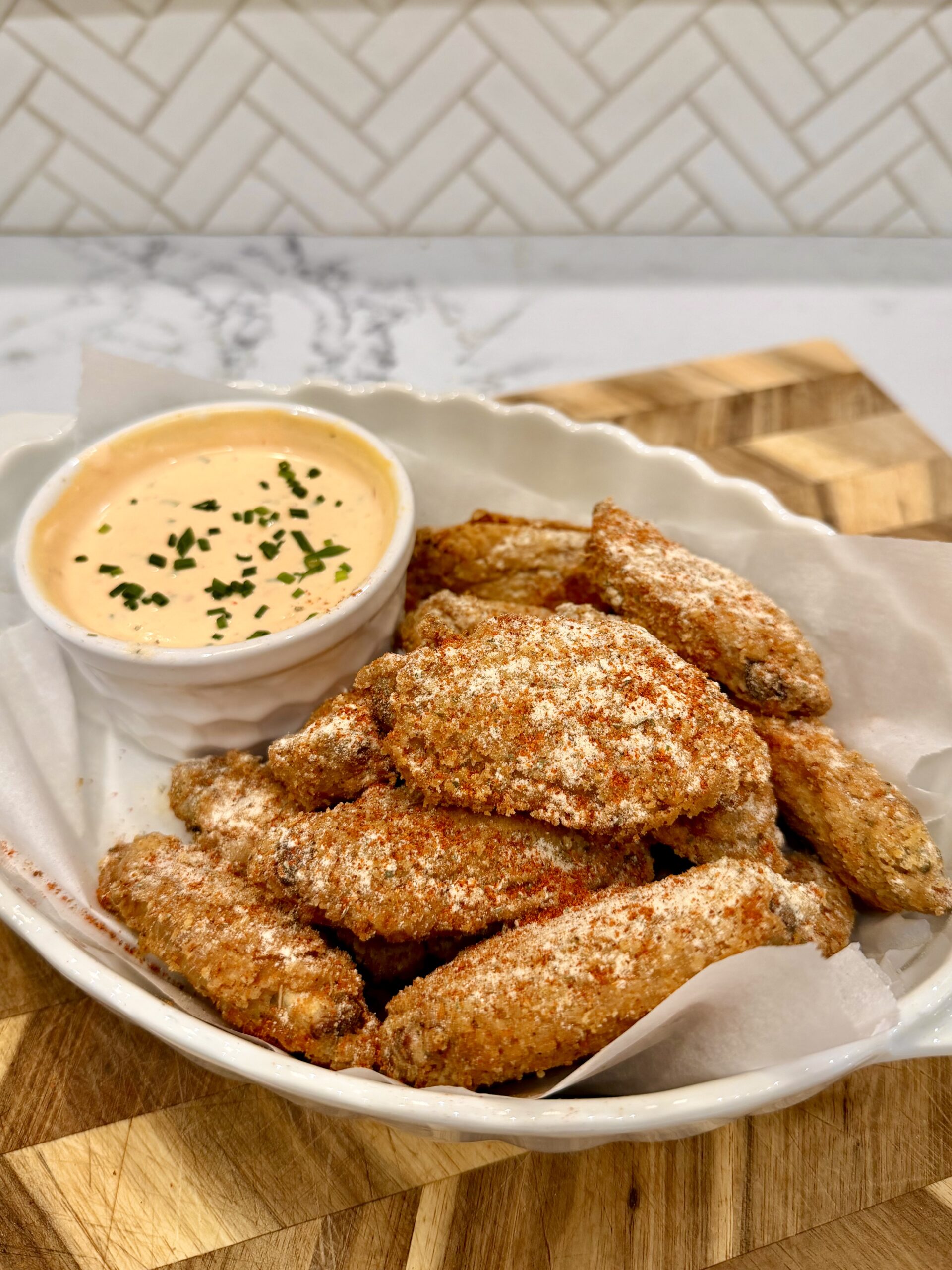 Air Fried Spicy Ranch Crispy Wings