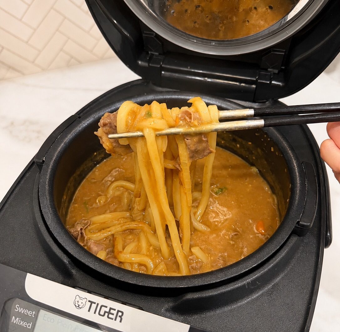 Rice Cooker Beef Curry Udon