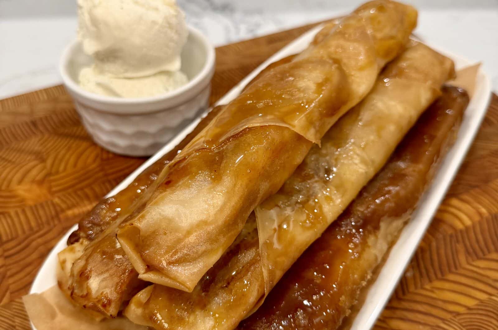 Turon (Filipino Caramelized Fried Bananas)